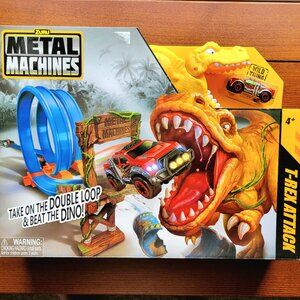 NEW! Zuru Metal Machines Dinosaur T-Rex Attack Track Playset w/ Wild Thing Truck